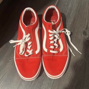 Vans Red and White Sneakers